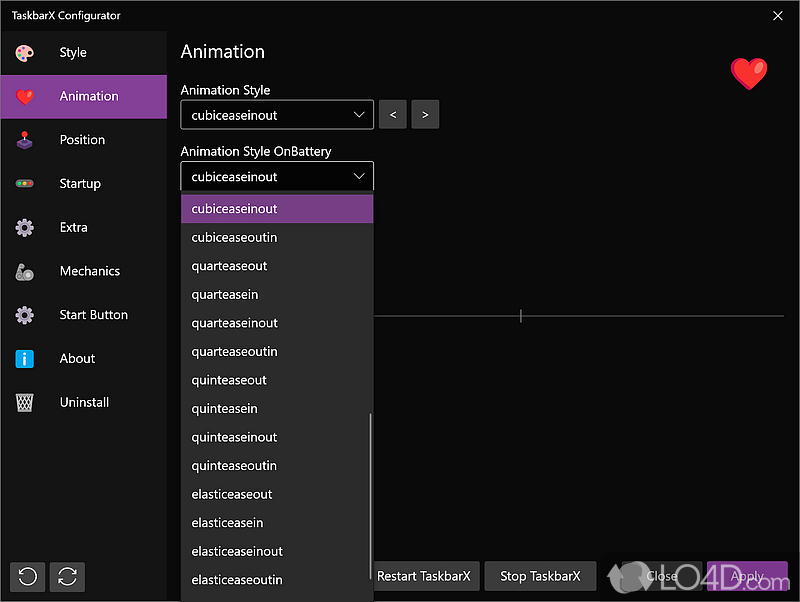 Impressively lightweight package and low memory consumption for such a drastic outcome - Screenshot of TaskbarX