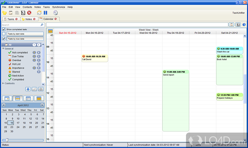 Manage task templates - Screenshot of TaskUnifier