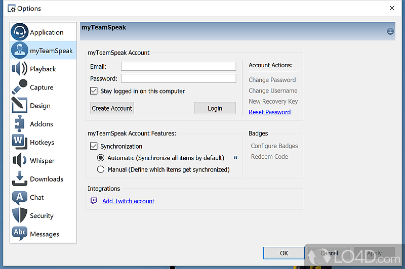 TeamSpeak Client screenshot