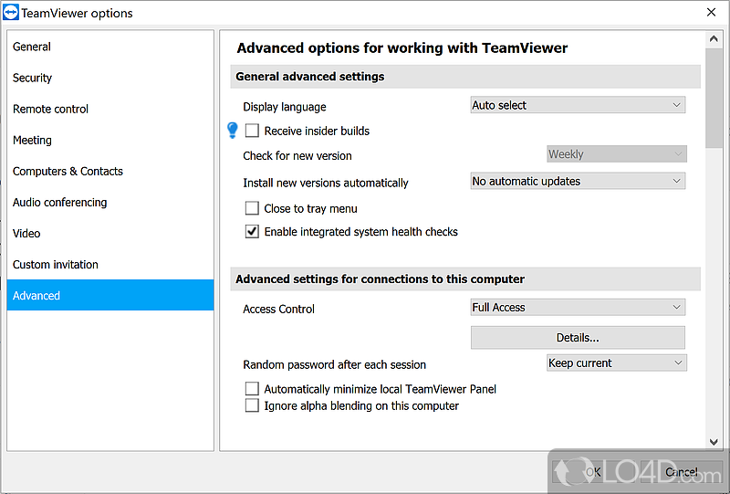 Commercial or non-commercial purposes - Screenshot of TeamViewer