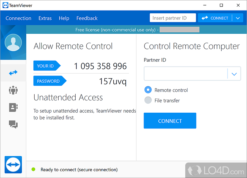 Remote access control for beginners and advanced users - Screenshot of TeamViewer