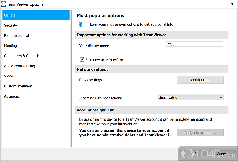 Host meetings and presentations - Screenshot of TeamViewer