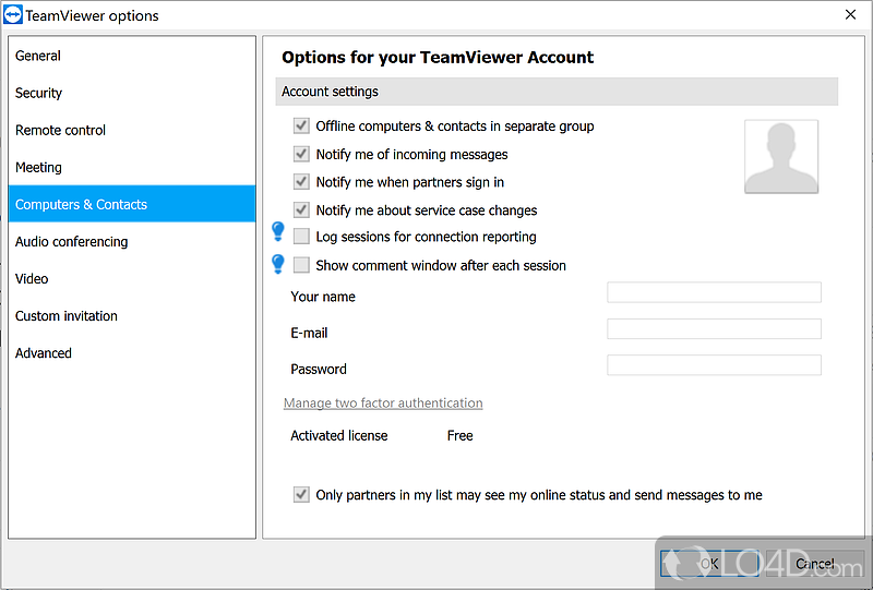 TeamViewer Portable: Desktop sharing - Screenshot of TeamViewer Portable