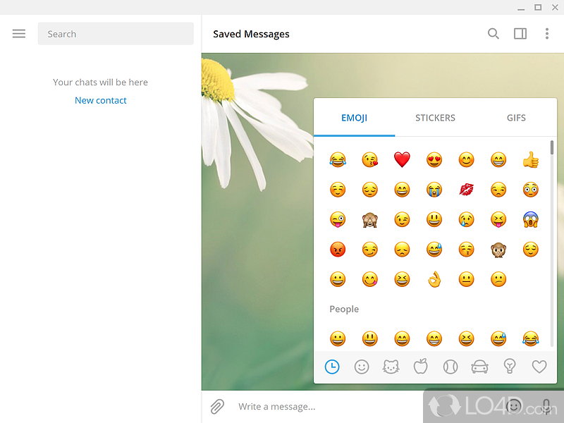Send broadcasts and share files - Screenshot of Telegram Desktop