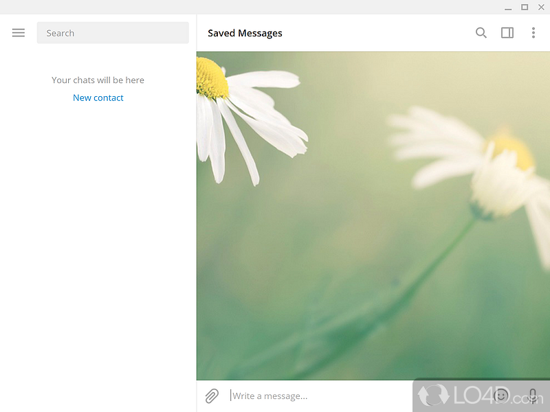 Instant messaging app that supports file an photo transfer - Screenshot of Telegram Portable