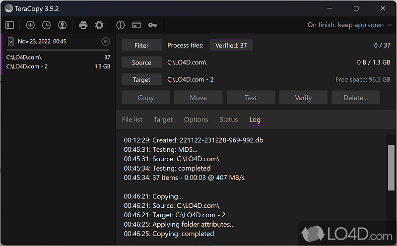 Integrates into Windows better - Screenshot of TeraCopy