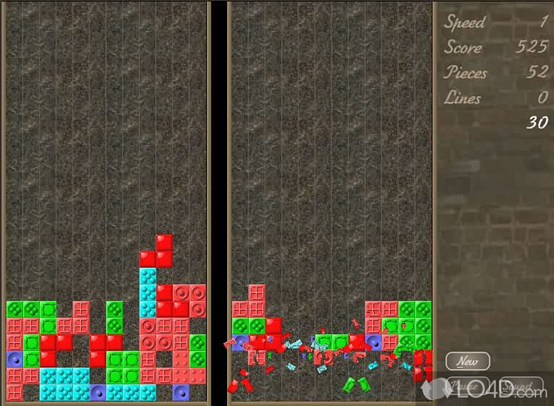 Tetris Clone: User interface - Screenshot of Tetris Clone