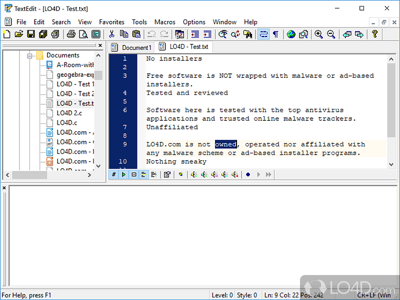 Text editor which can edit code in popular languages - Screenshot of TextEdit