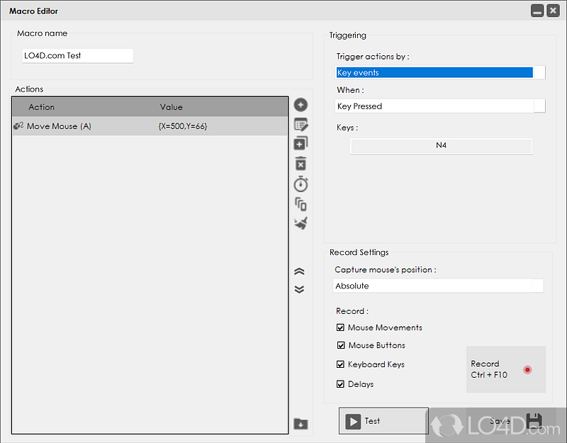 Quick enable/disable function - Screenshot of TGM Gaming Macro