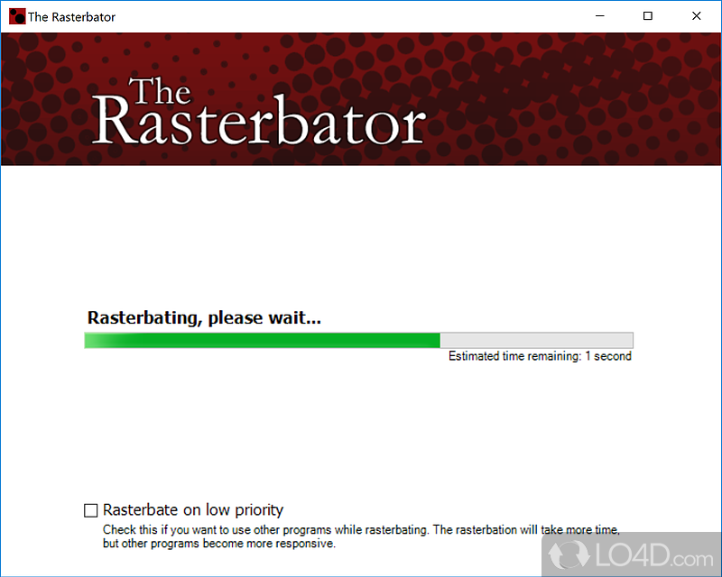 The Rasterbator: User interface - Screenshot of The Rasterbator
