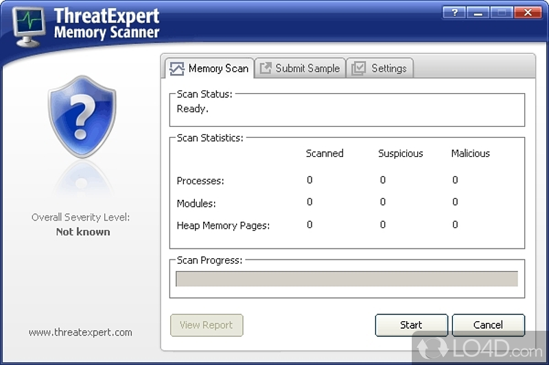 ThreatExpert Memory Scanner: Memory scanner - Screenshot of ThreatExpert Memory Scanner