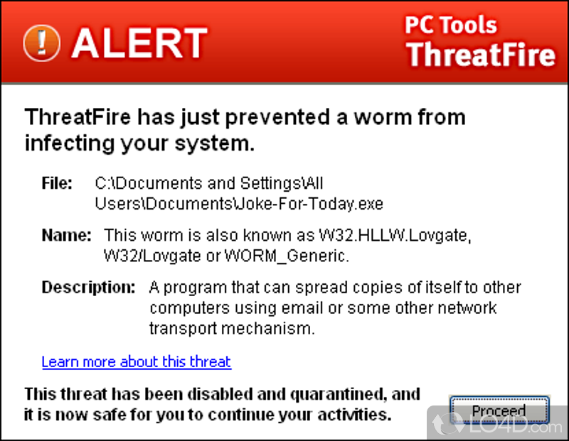 Monitor your PC for suspicious activity - Screenshot of ThreatFire