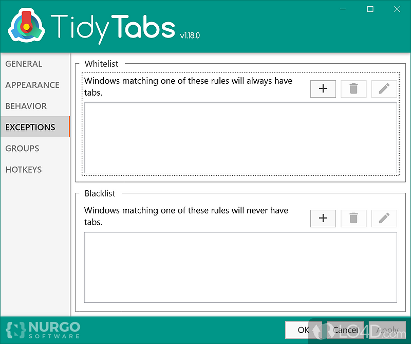 Provides you with a proficient app organization solution - Screenshot of TidyTabs