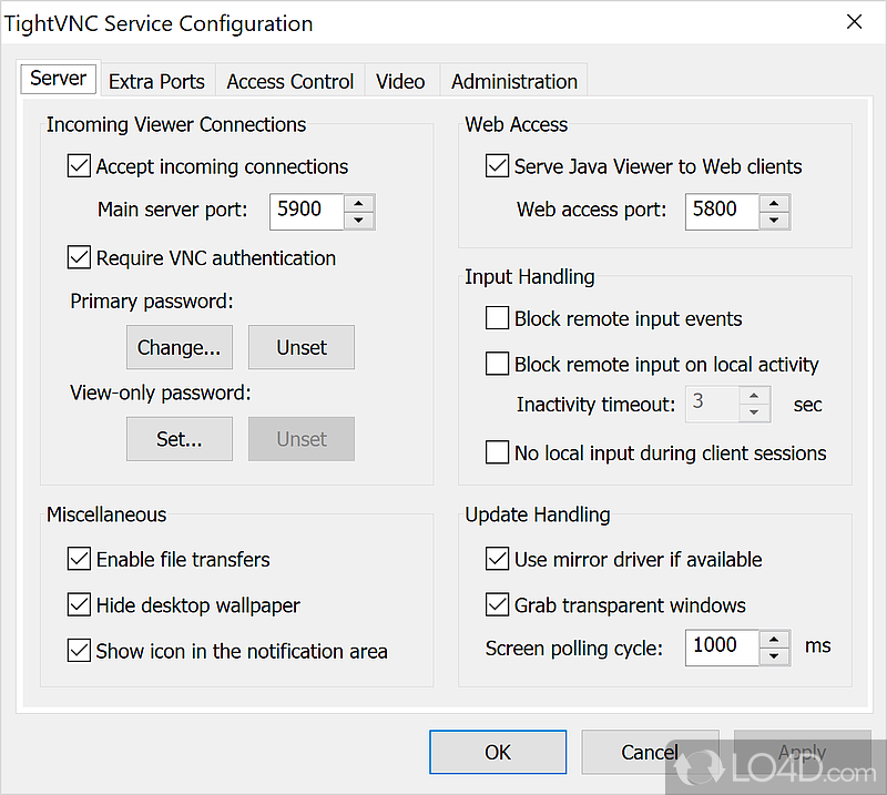 Fast and Remote Control Software for system administrators to quickly and easily connect to computers and fix issues - Screenshot of TightVNC