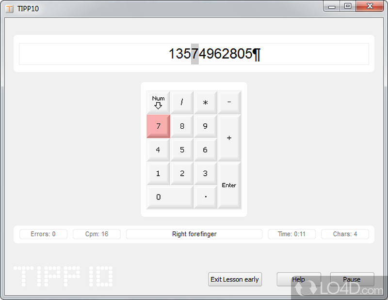 Excellent open source typing tutor - Screenshot of TIPP10