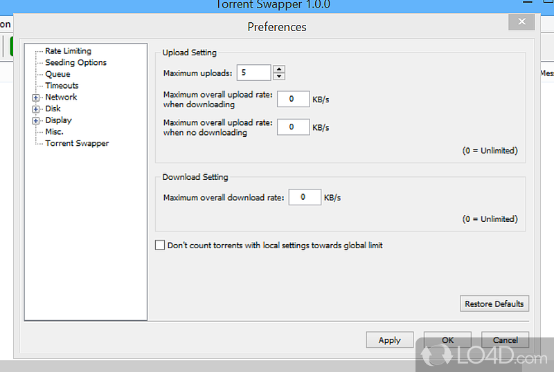 Managing torrents and creating them - Screenshot of Torrent Swapper