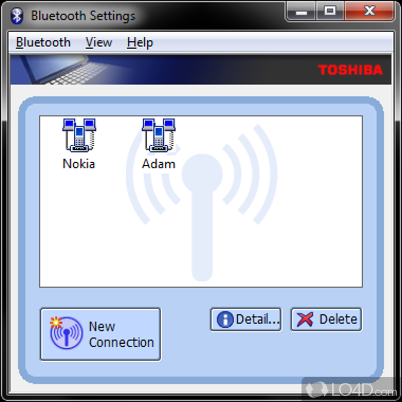 Toggle Bluetooth connections with a click for Toshiba owners - Screenshot of Toshiba Bluetooth Monitor