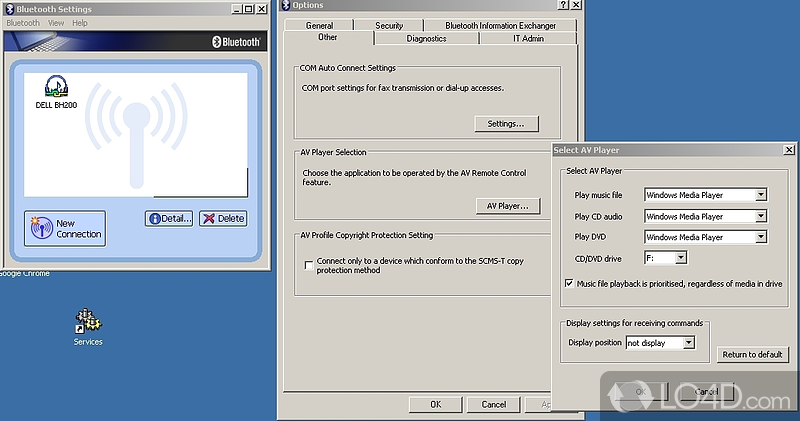 Enable the Bluetooth on laptop - Screenshot of Toshiba Bluetooth Stack