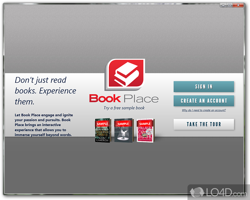 Provides access to eBooks for users of Toshiba devices - Screenshot of Toshiba Book Place