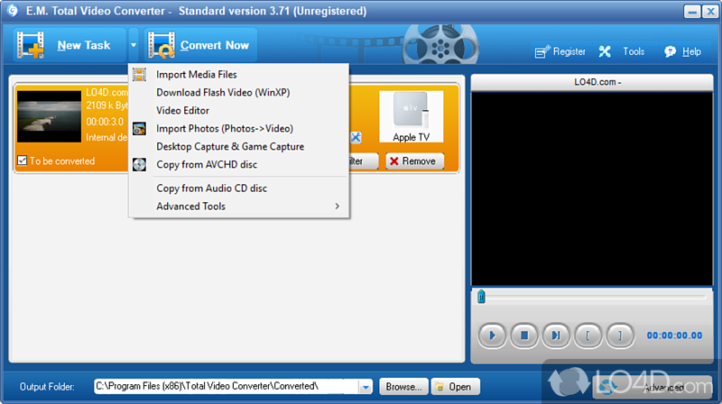 Can convert video files - Screenshot of Total Video Converter