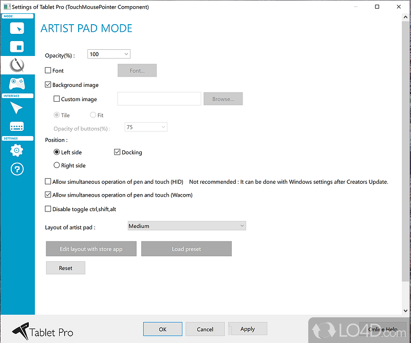 A tool that can improve overall usage for Windows devices with touch screens - Screenshot of TouchMousePointer