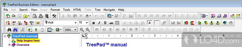 More features and tools - Screenshot of TreePad Business Edition