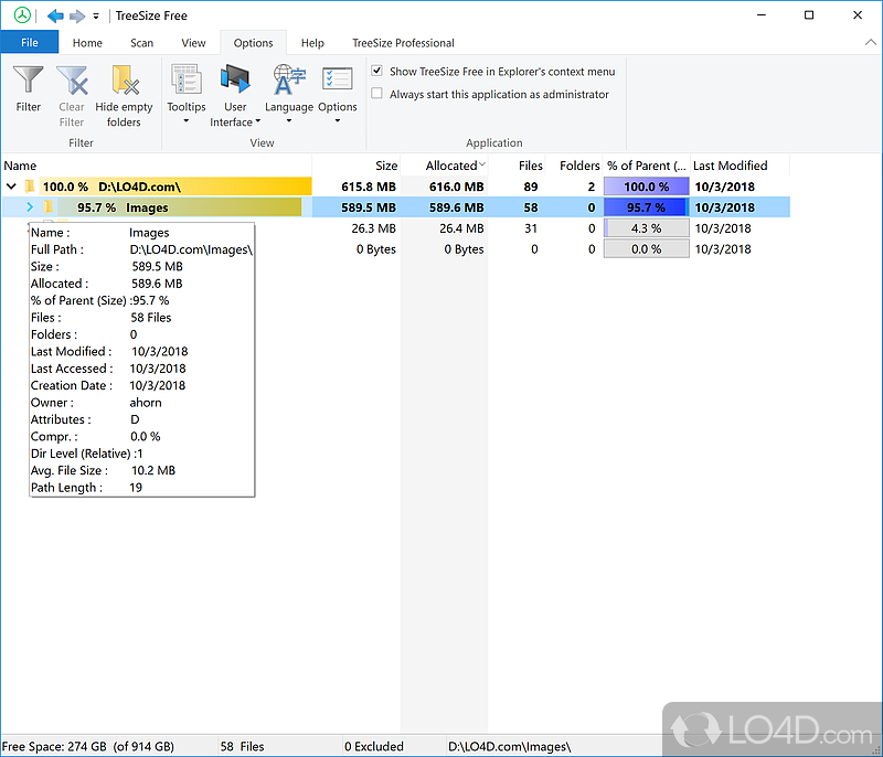 programs like treesize for network drives