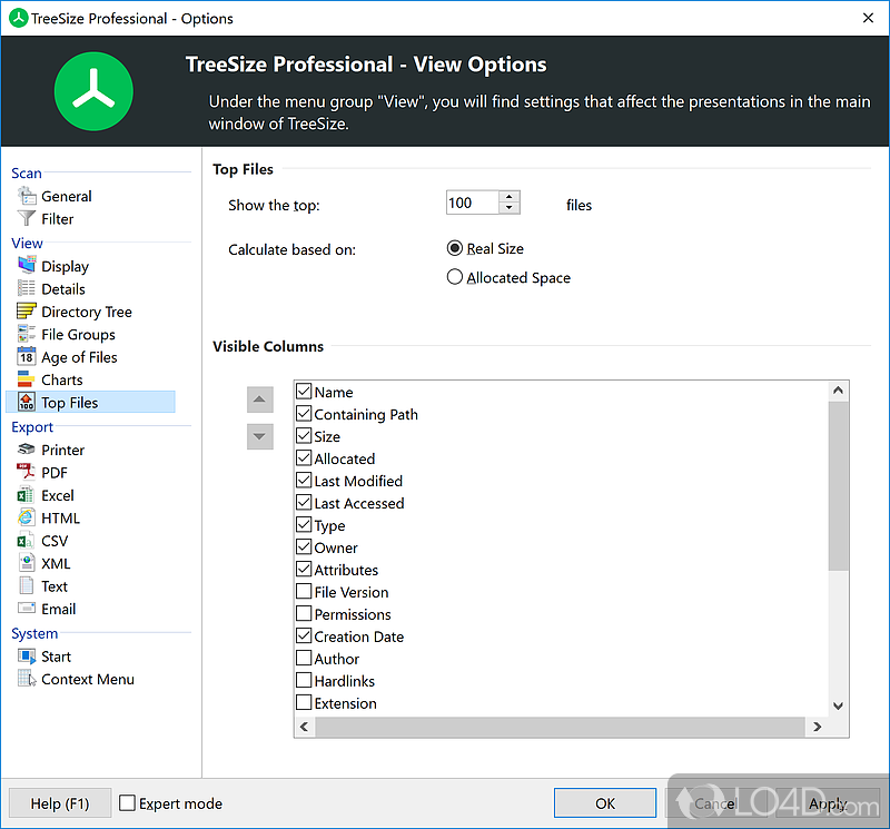 treesize professional .view