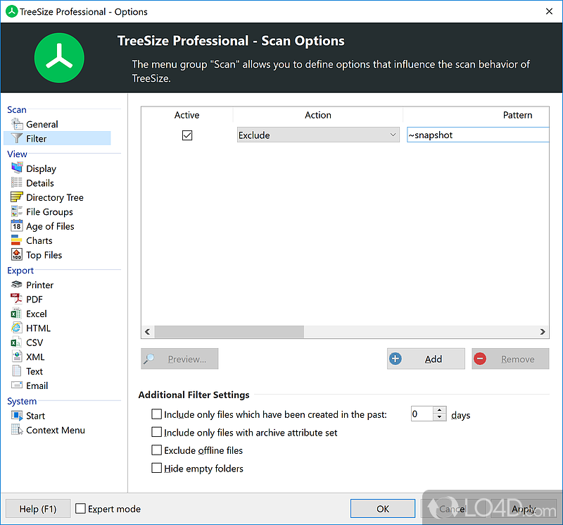 View big files and delete or move them. Remove duplicates - Screenshot of TreeSize Professional