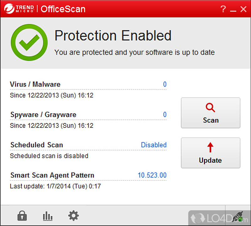 Powerful managed antivirus service supporting antivirus, anti-spyware - Screenshot of Trend Micro OfficeScan