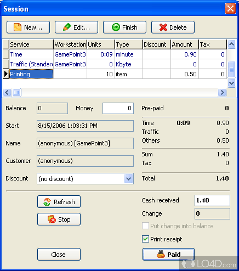 Friendly cyber cafe software with thin client and wi-fi billing support - Screenshot of TrueCafe