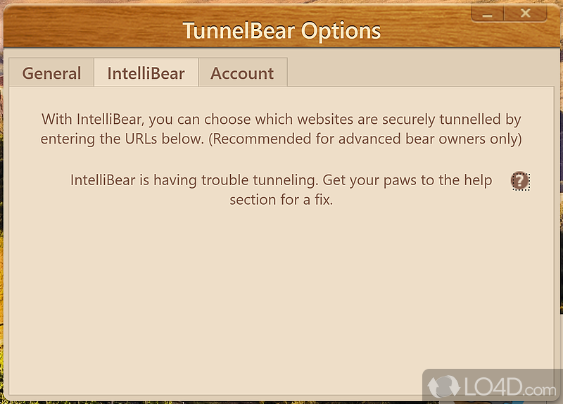 Examine network statistics - Screenshot of TunnelBear