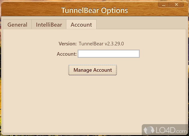 Hide or change the real IP to protect the privacy - Screenshot of TunnelBear