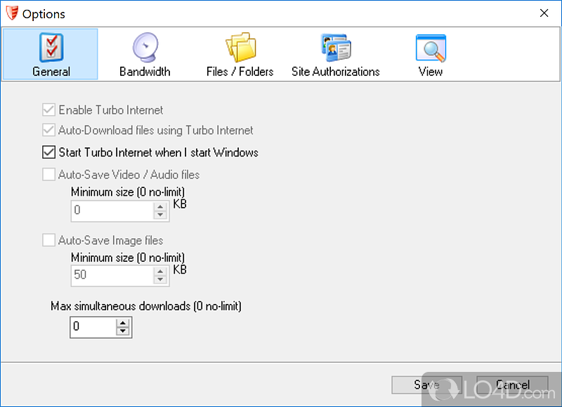 TIA is an internet accelerator - Screenshot of Turbo Internet Accelerator