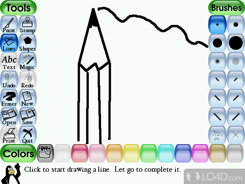 Tux Paint: Used in schools - Screenshot of Tux Paint