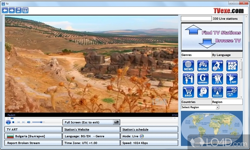TV: User interface - Screenshot of TV