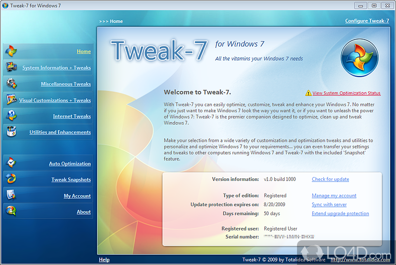 Clean the PC and improve the speed - Screenshot of Tweak-7