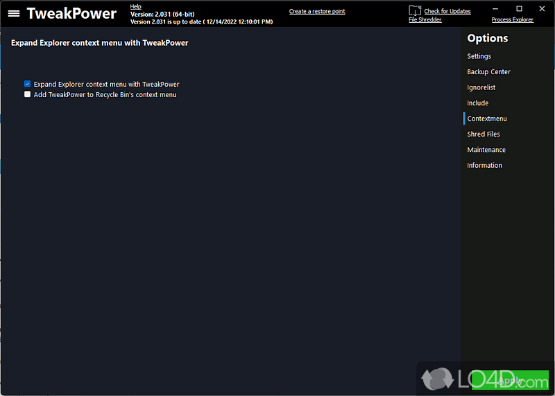 TweakPower: Customize Windows - Screenshot of TweakPower