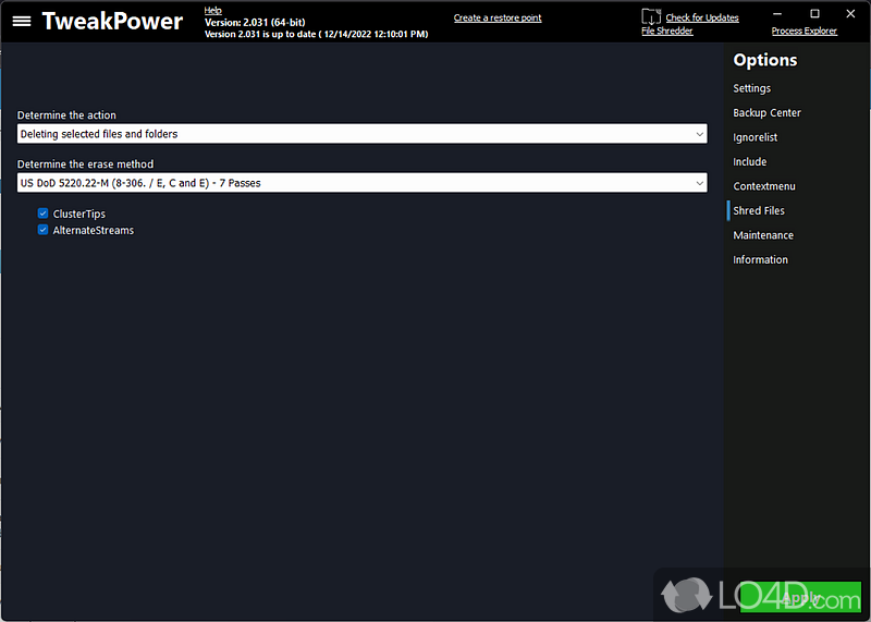TweakPower: Communication - Screenshot of TweakPower
