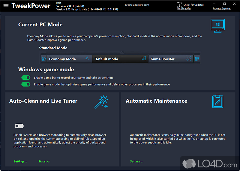 TweakPower: Clean up - Screenshot of TweakPower