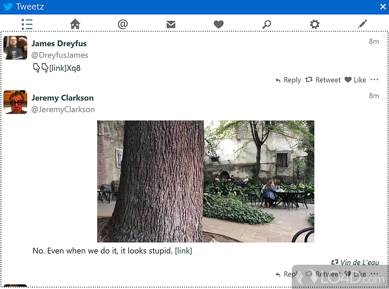 Use Twitter from desktop computer - Screenshot of Tweetz Desktop
