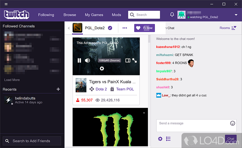 All your favorite gaming communities in one place - Screenshot of Twitch Desktop App