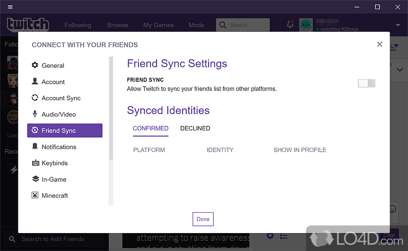 Twitch Windows app - Screenshot of Twitch Desktop App