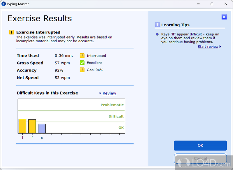 Interactive and engaging - Screenshot of Typing Master