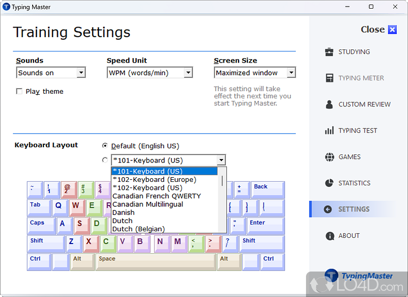 Typing Master: Well-timed tests - Screenshot of Typing Master