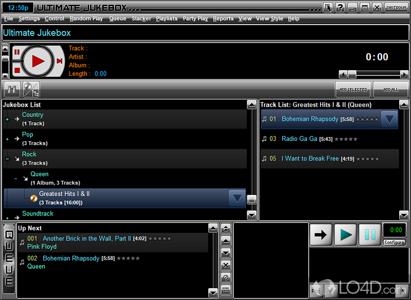 Mp3, WMA, OGG & WAV Fullscreen Audio Player - Screenshot of Ultimate Jukebox