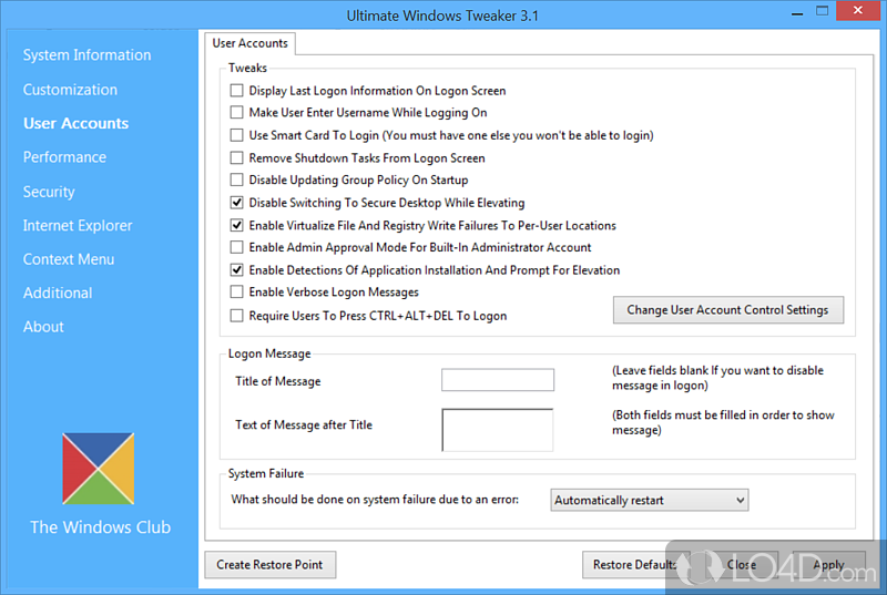 for mac instal Ultimate Windows Tweaker 5.1