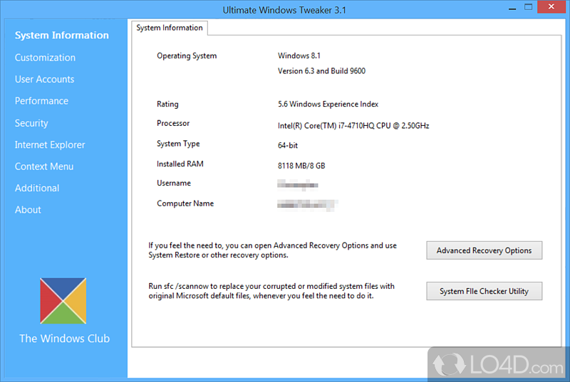 Ultimate Windows Tweaker 5.1 for android instal