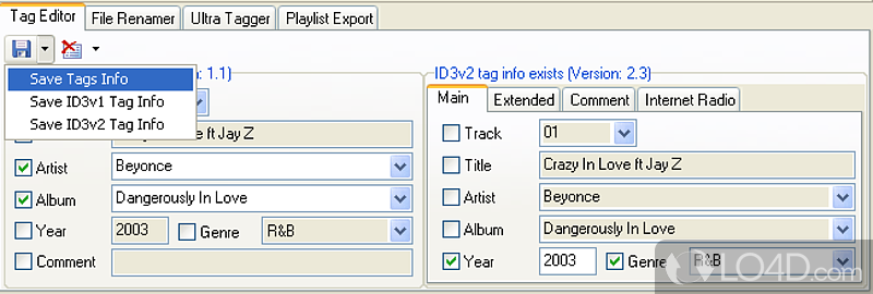 Ultra Tag Editor: User interface - Screenshot of Ultra Tag Editor