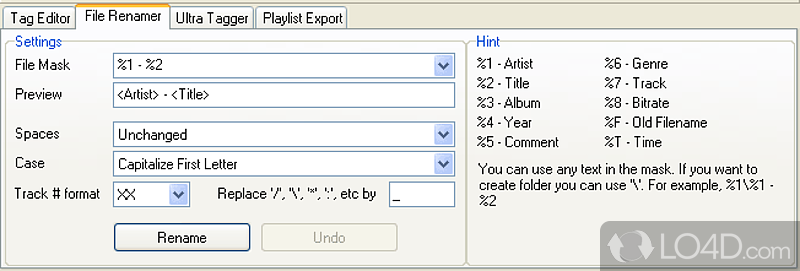 Ultra Tag Editor screenshot